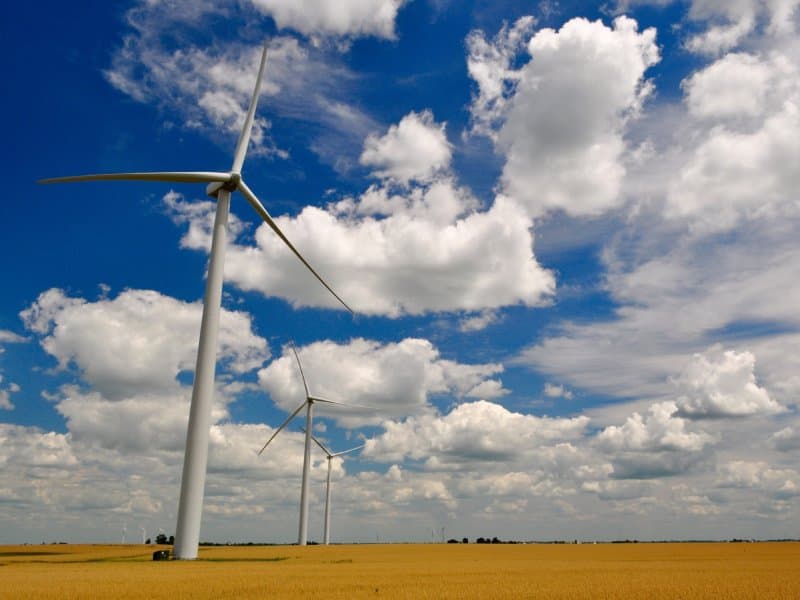 Wind farm in Texas field